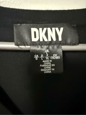 DKNY Black Top with puffed sleeves